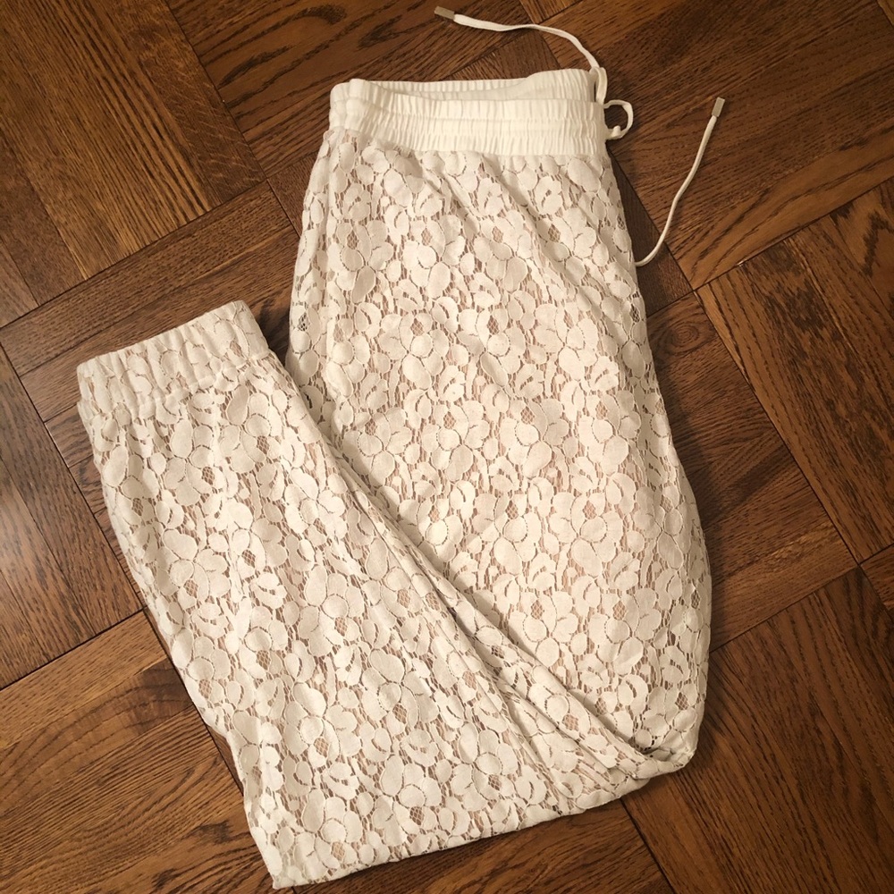 Bar III lace jogger pants